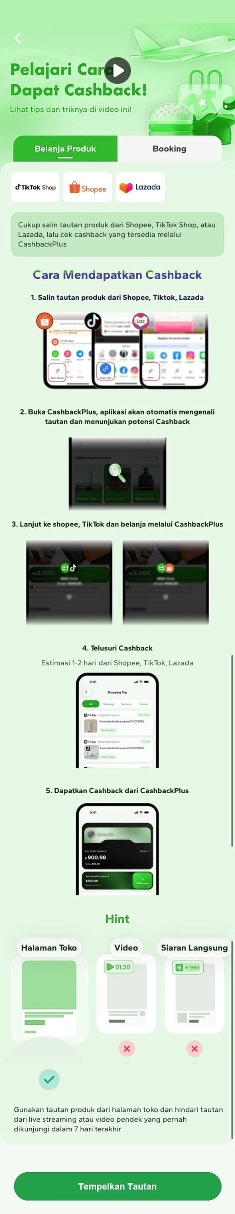 Pelajari Cara Dapat Cashback