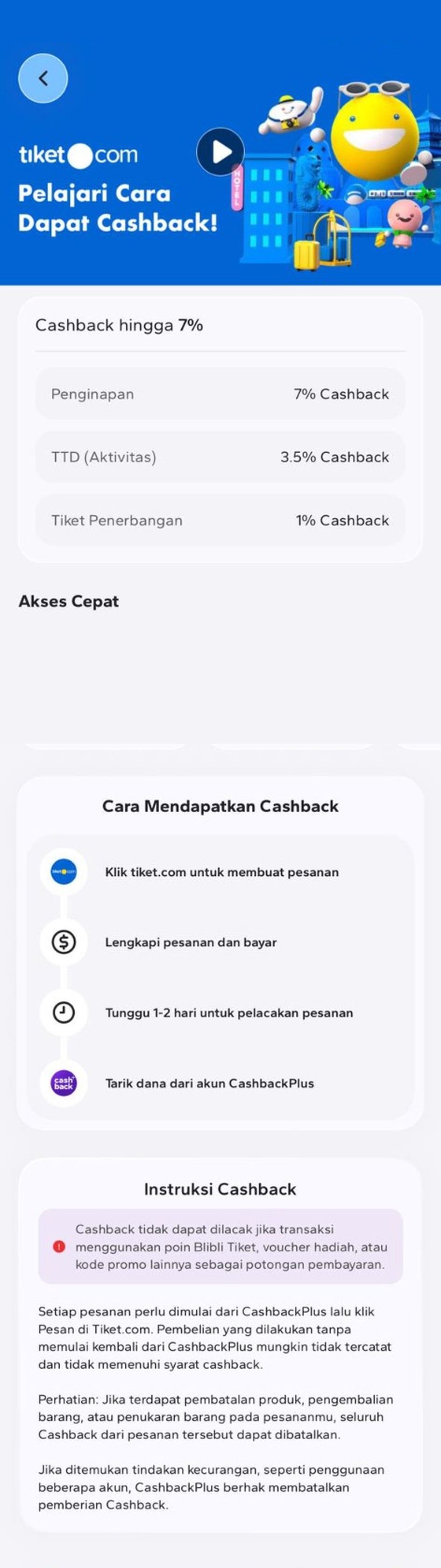 Pelajari Cara Dapat Cashback — tiket.com