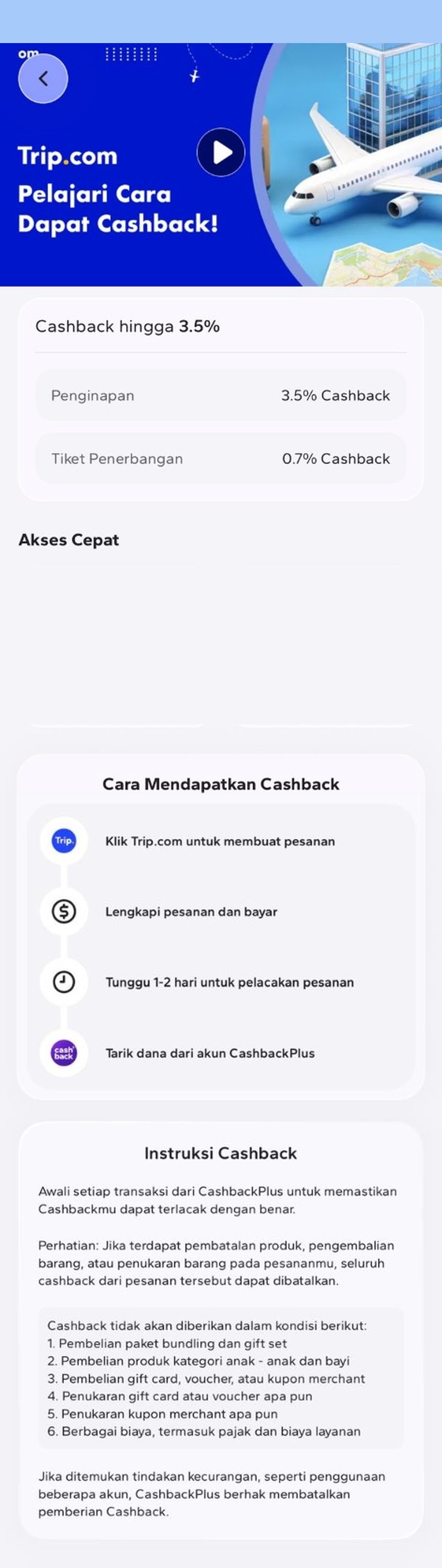 Pelajari Cara Dapat Cashback — Trip.com